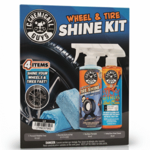 chemical guys wheel & tire shine kit – 4 piece cleaning & shine set
