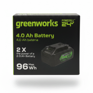 greenworks 24v 4.0ah lithium ion battery — high capacity, 96wh power, compatible with 24v tools