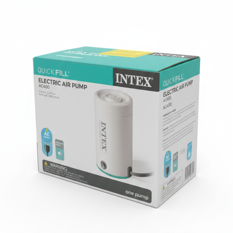 intex quick fill electric air pump ac400 – 400 l/min, ac powered high flow inflator intex quick fill electric air pump ac400 – 400 l/min, ac powered high flow inflator