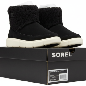 sorel – explorer iii slip on cozy wp – black chalk
